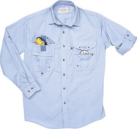 CC Filson 656 XL Fly Fishing USA Lightweight Light Blue Long Sleeve Cotton  Shirt
